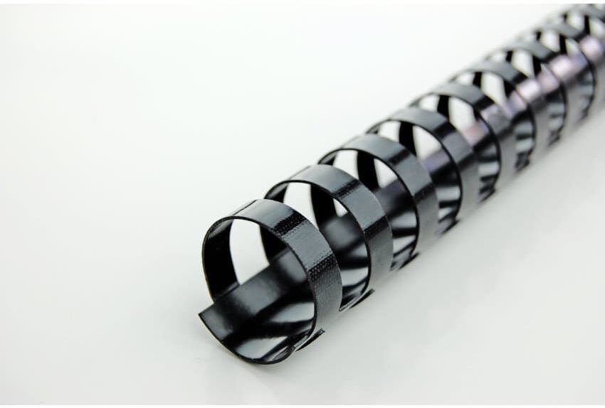 GBC CombBind A4 Plastic Binding Combs, 21 Ring - Black - 8mm, Pack of 100