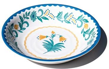 "Abode Homewares Montelupo Melamine Serving Bowl - Multicolor - 13.8"""