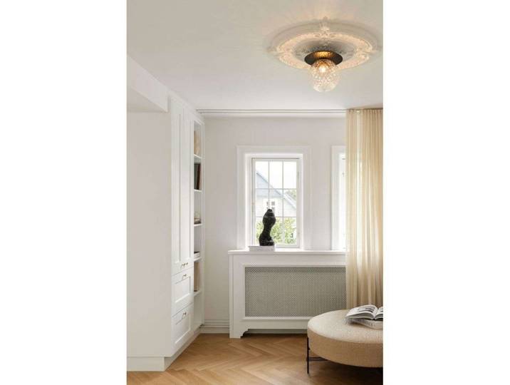 Liila 1 Wandleuchte, schwarz/klar, Ø 25,5 cm, IP 44 - Nuura - Badezimmer - Skandinavisch - Glas - Einflammig