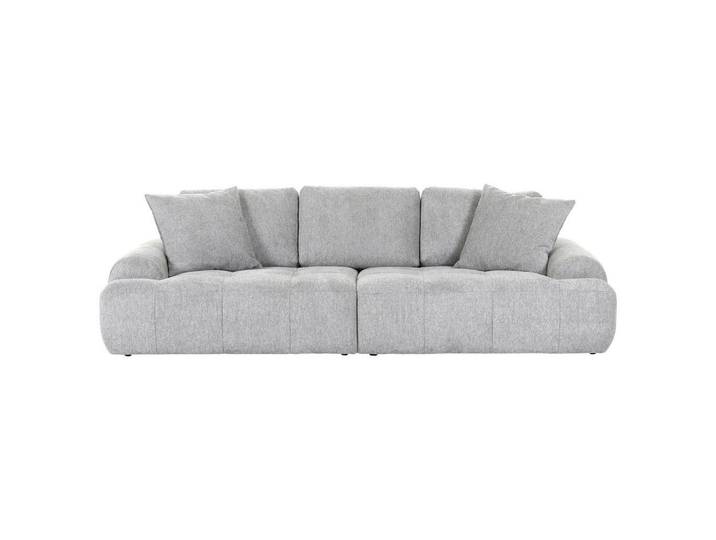 Carryhome Bigsofa, Grau, Kunststoff, 2-Sitzer, Füllung: Schaumstoffflocken, 276x95x130 cm, Rücken echt, Wohnzimmer, Sofas & Couches, Sofas, Bigsofas