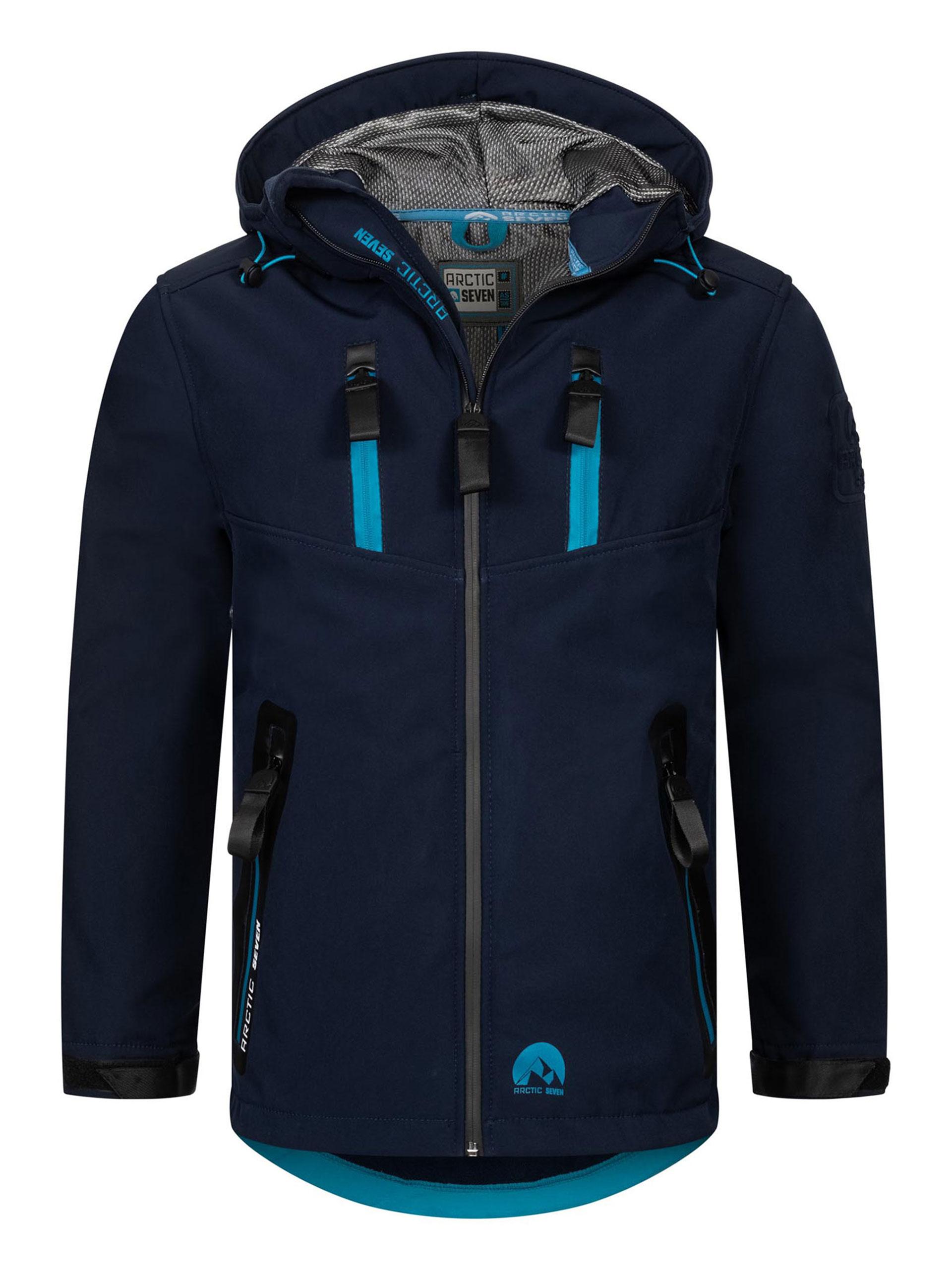 Arctic Seven Herren Softshell Jacke AS-306 – Outdoor Funktionsjacke, wasserabweisend, winddicht