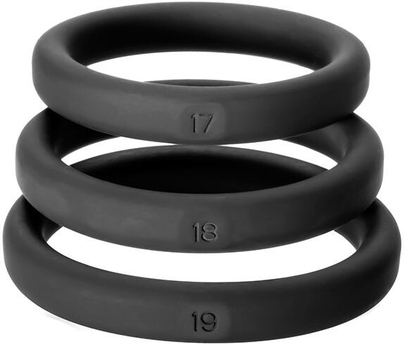 Perfect Fit Lot 3 Cockrings Xact-Fit M-L