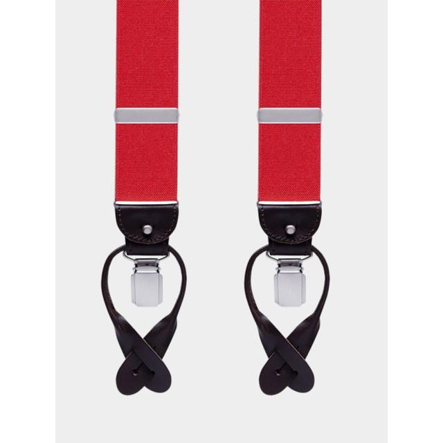 Profuomo Bretels braces luxe 35mm solid red pp1l00001c/600