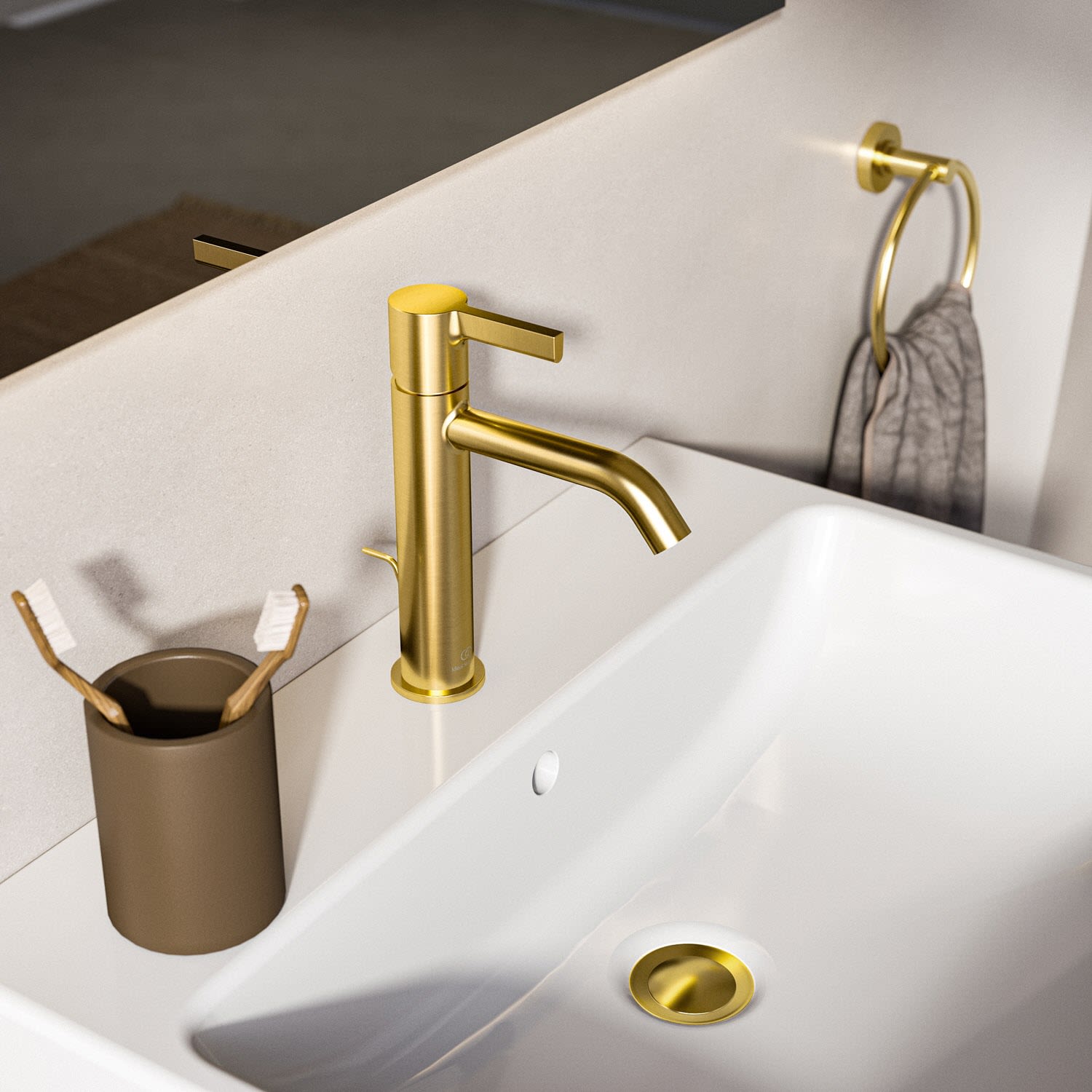 Ideal Standard Waschtischarmatur, mit Ablaufgarnitur