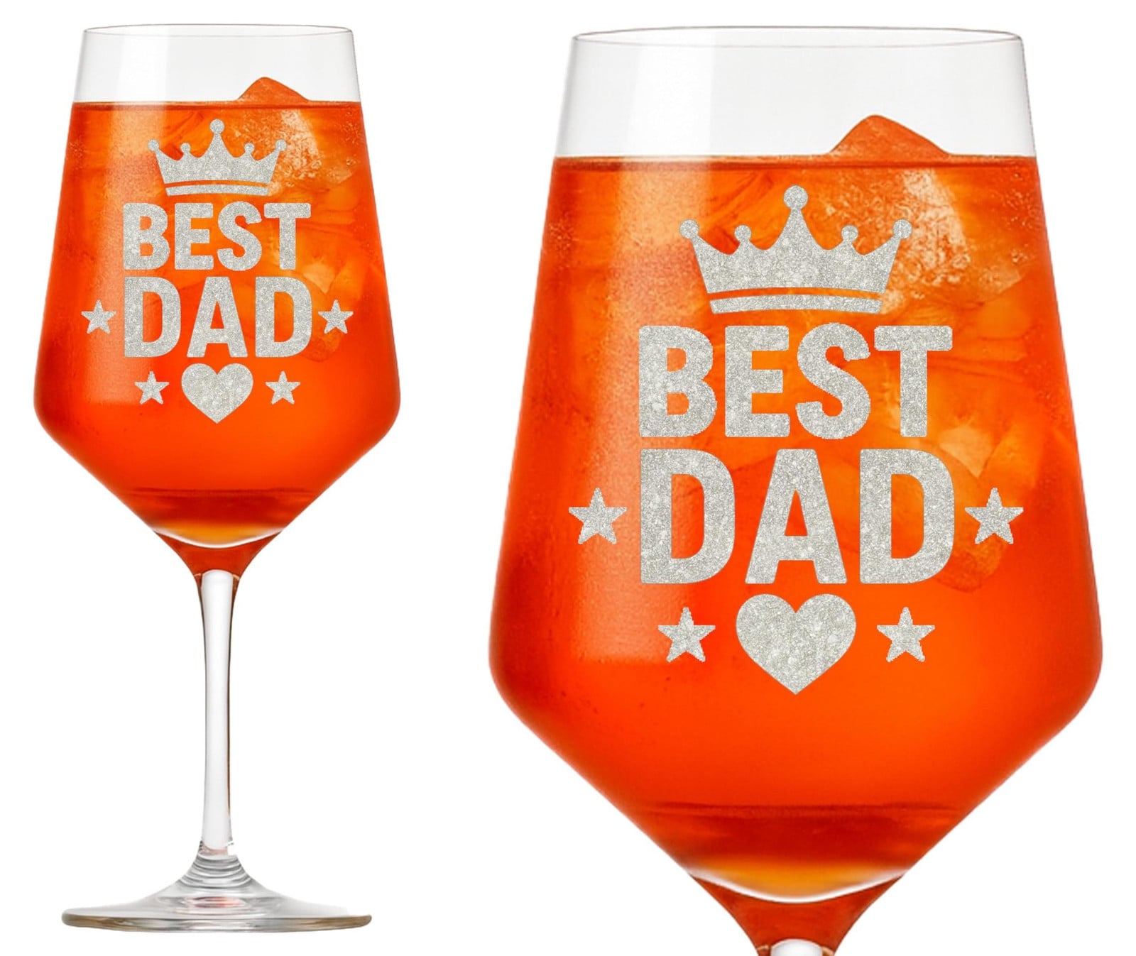 Dripio Wijnglas met gravure Beste Papa, 350 ml