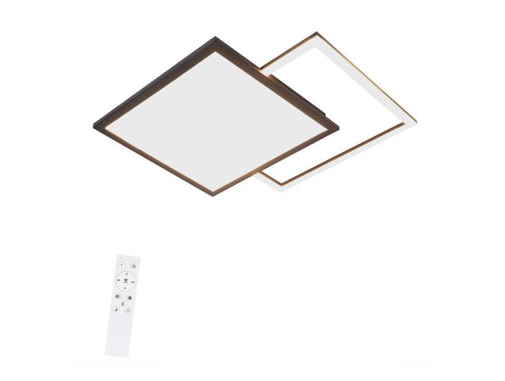 ZMH Led-Deckenleuchte Zelmar 53/53/4.5 cm, Schwarz, Kunststoff, Mode, Quadratisch, LED integrated, 53x4.5x53 cm, Lampen & Leuchten, LED Beleuchtung, LED-Deckenleuchten