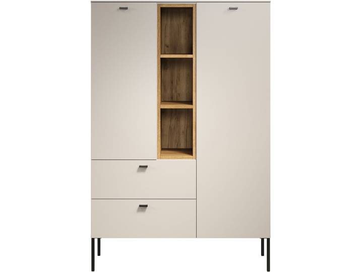 Hefner Highboard graubeige - Material: Holzwerkstoff - 37