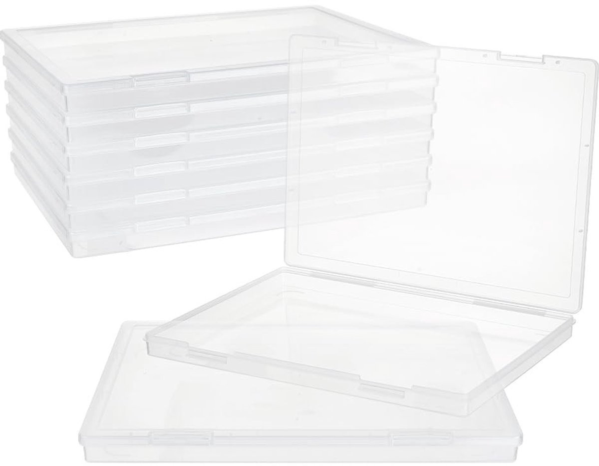 Dailygoods Foto-opbergdozen 6 stuks - Doorzichtig Plastic - 29,5 x 21 cm