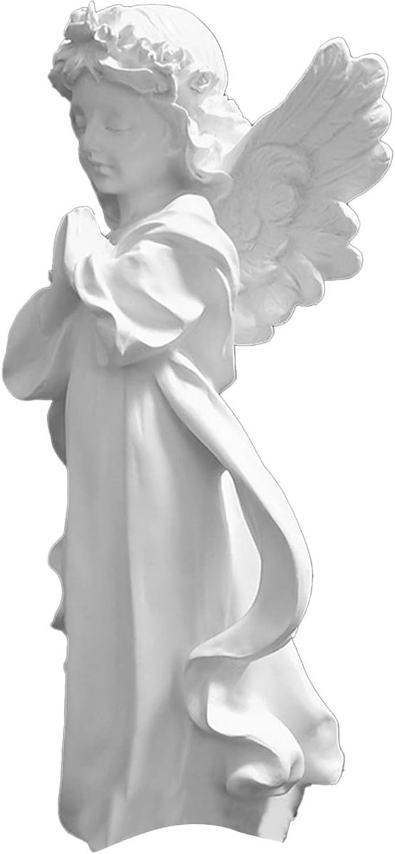 Engel Beeld Decoratie Figuur Wit van Gips - 150g