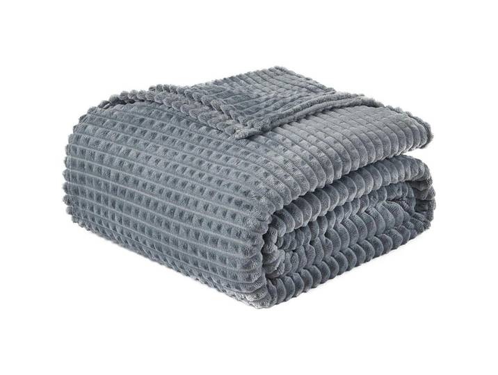 Kuscheldecke 3D-Touch-Erlebnis 200 x 230 cm Dunkelgrau, Grau, 200x230 cm, Heimtextilien, Wohntextilien, Decken, Kuscheldecken
