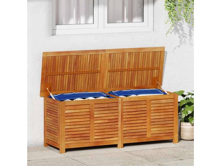 vidaXL Gartenbox mit Lüftungsschlitzen 150x50x56 cm Massivholz Akazie