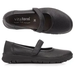 VITAFORM Mary-Jane Stretchmaterial Klettverschluss Sohle FreeRun