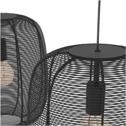 EGLO, Pendelleuchte, PENDANT LIGHT RINROE 2XE27 43966 BLACK (E27)