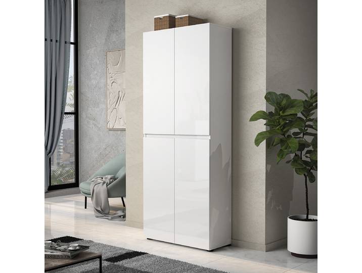 home24 Hoge schoenenkast 80cm wit
