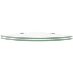 vidaXL Eckregale 2 Stk. mit Verchromten Halterungen Glas Transparent