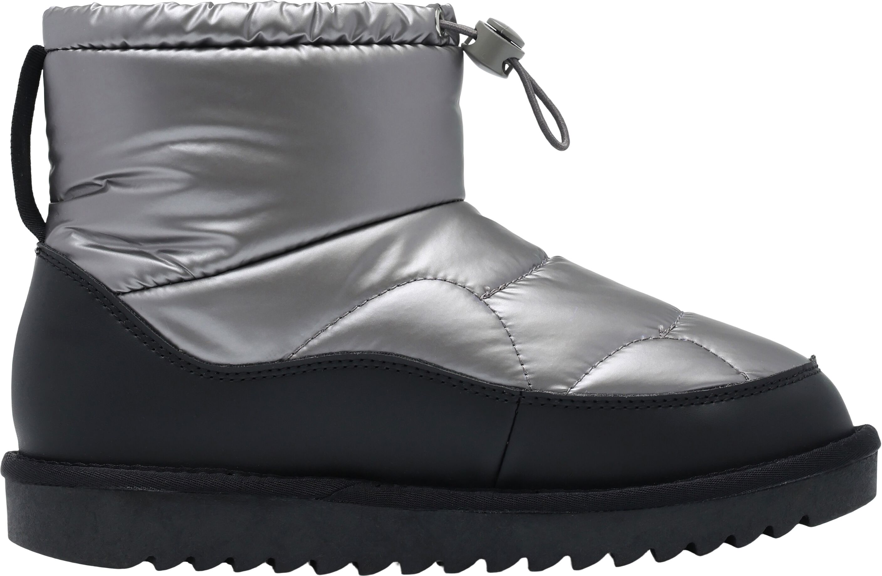 Winterboots KANGAROOS "K-UW Alice RTX", Damen, Gr. 40, wärmend, silber (jet schwarz, silber), Synthetik, Textil, Schuhe Winterboots, Wasserdicht, Warmfutter,Winterschuhe, Winterstiefel, Snowboots jet schwarz, silber 40, wärmend