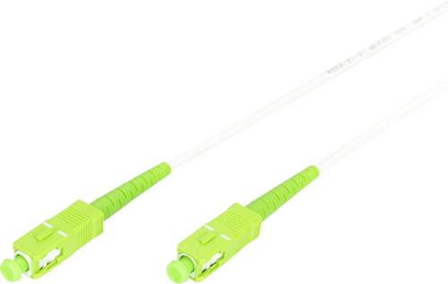 Digitus DK-2922A-10-SCA-SX Glasfaser LWL, Glasfaser Anschlusskabel 10 m Weiß, Grün, Limettengrün, lime green [1x SC APC-Stecker - 1x SC APC-Stecker