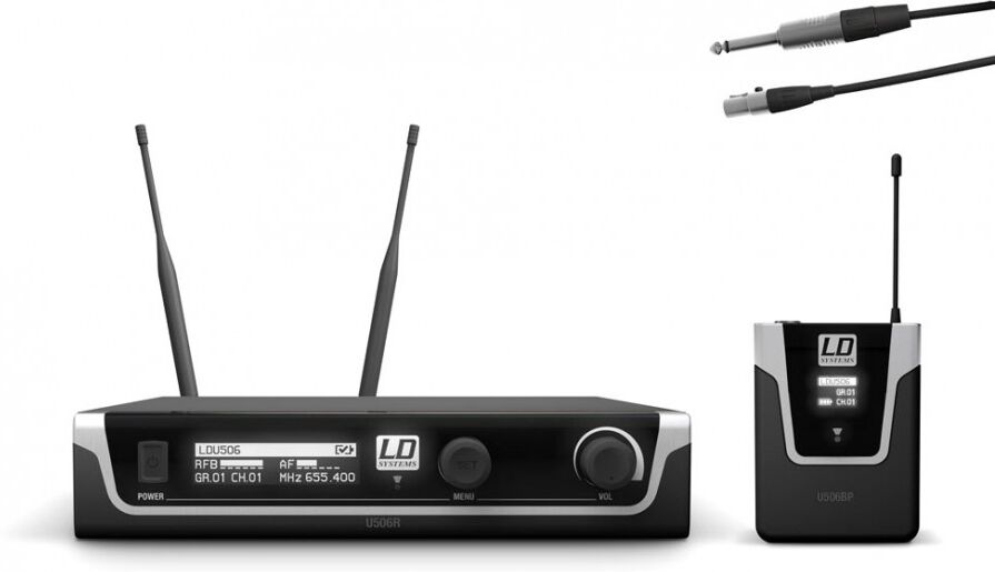 LD Systems U506 Bpg Funkmikrofon System Mit Bodypack Und Gitarren Kabel