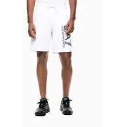 EA7 für Herren. 7M001414_AF22266 Shorts Core Identity weiß (XXL), Lässig, Sportlich, Baumwolle, Sportbekleidung, Multisport