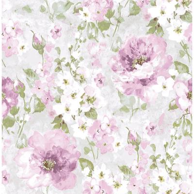 Seabrook Designs Malen Floral Bunches Unpasted Wallpaper