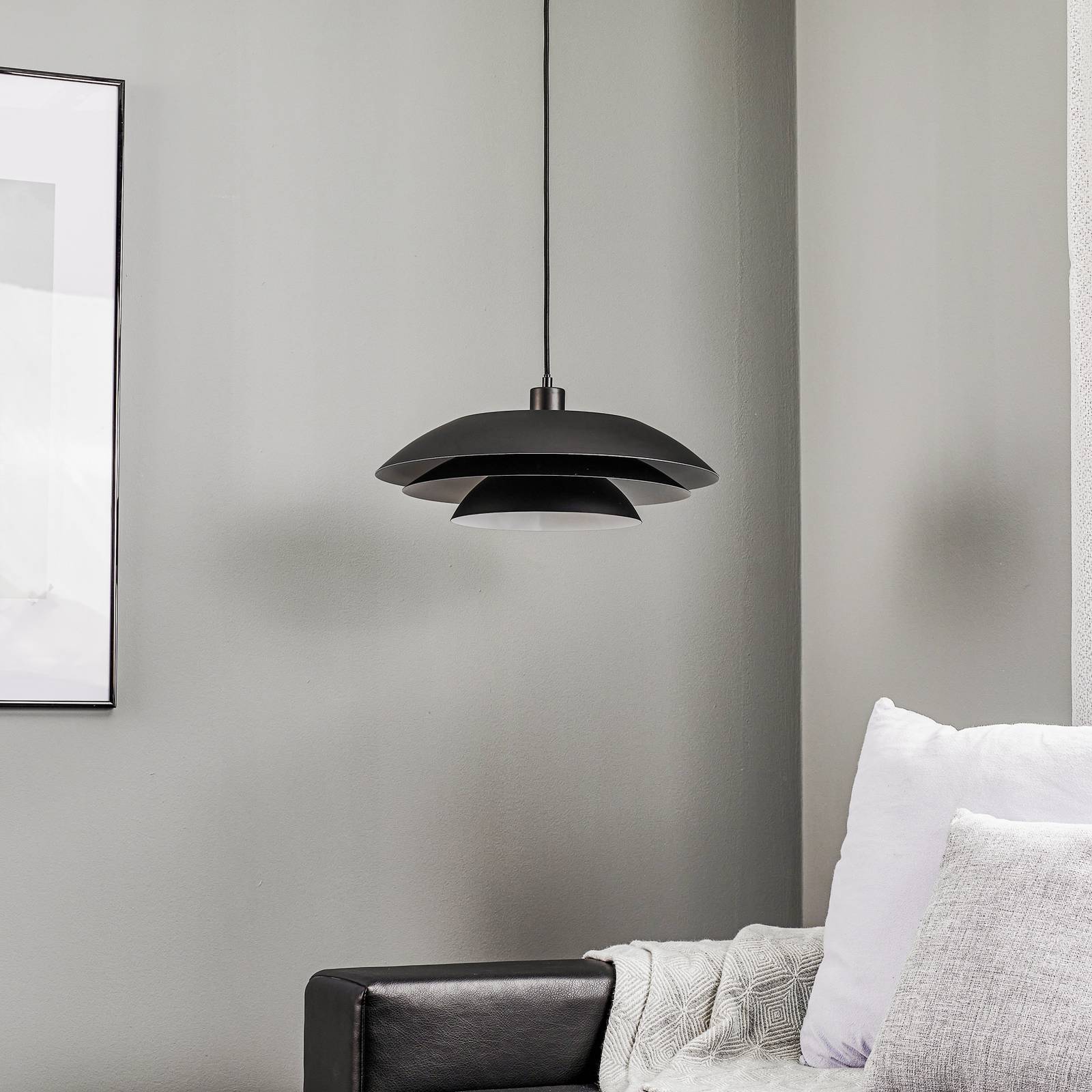 Dyberg Larsen Pendant Light DL45, dimmable, Black, Living / Dining Room, metal, Scandinavian, Ceiling Light