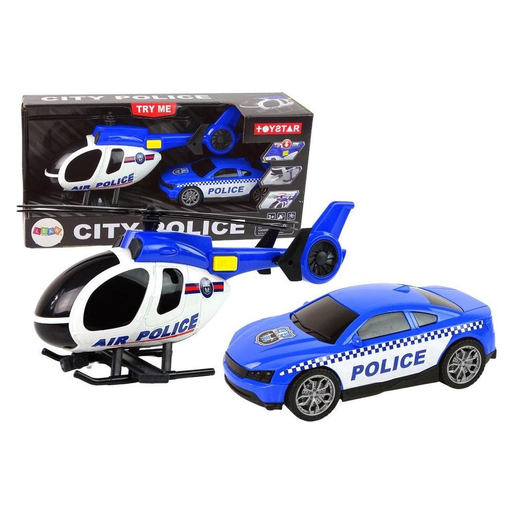 Lean Toys Polizeihubschrauber + Auto-Set (35997081)