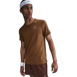 NIKE Court Advantage Dri-FIT kurzarm Tennisshirt Herren 281 - lt british tan/psychic blue S
