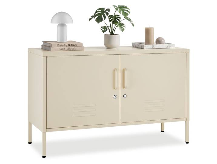 Sideboard Baker, Magnetverschluss, verstellbarer Boden - creme