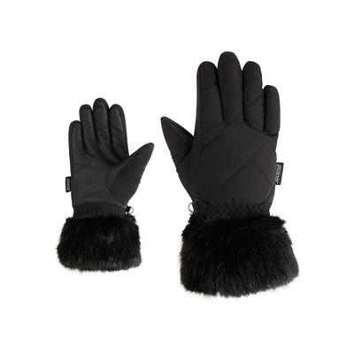 Skihandschuhe ZIENER "LILION-Z glove junior", Mädchen, Gr. 3, schwarz, Polyester, Handschuhe