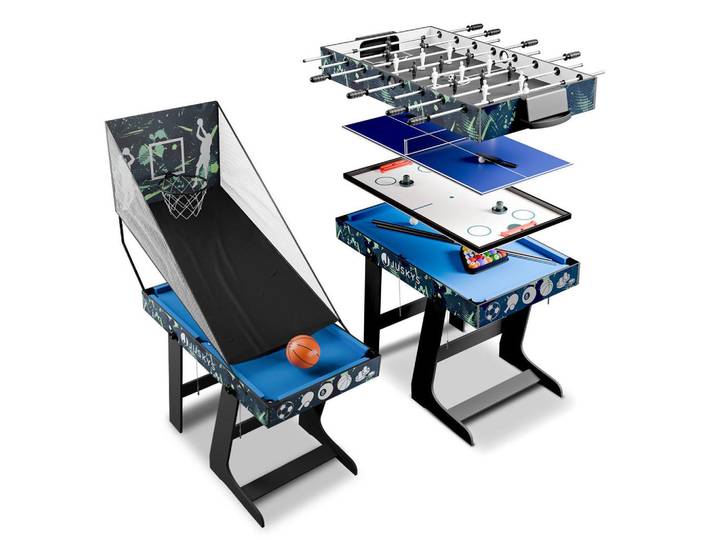 Juskys Spieltisch Ballzauber 5-in-1 inkl Zubehör, Mehrfarbig, Holz, 61x82x122 cm, unisex, Spielzeug, Sonstiges Spielzeug
