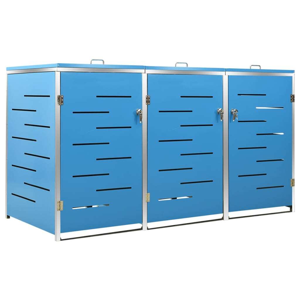 Mülltonnenbox für 3 Tonnen 207x77,5x115 cm Edelstahl