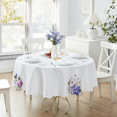 Threadmade Spring Hydrangea Floral Cutwork Tablecloth