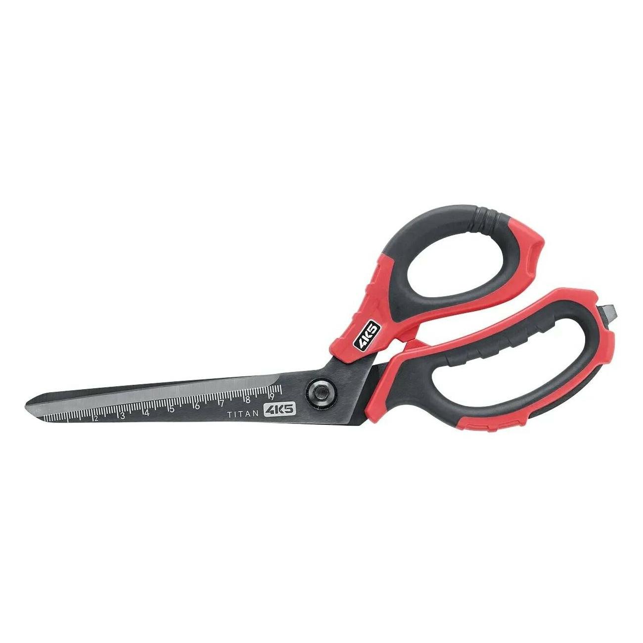 4K5 Robuste und exakte Schere mit hochwertigen Titan-beschichteten Edelstahl-Klingen und abgewinkelter (24 cm) (600.501A)