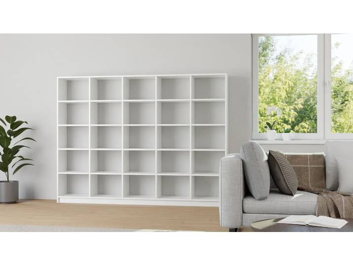 Raumtrenner Regal MDF Beschichtet MDF Weiß matt