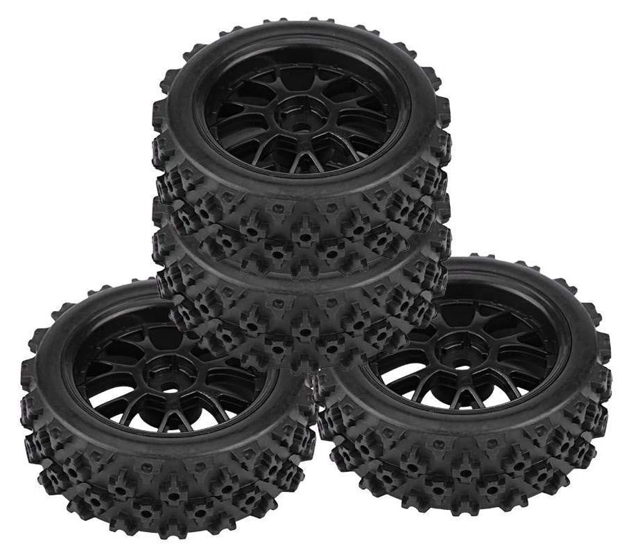 Set van 4 RC Auto Banden met Plastic Naven