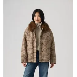 Levi's für Damen. 007U8-0002 Brauner Mantel Billie Warm (S), Beige, Lässig, Baumwolle