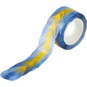 Folia Sticker 26502 Washi-Sticker Blüten Blau, leicht transparente Blütensticker, 200 Aufkleber, 200 Stück