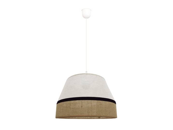 Suspension en lin marbré blanc et marron style naturel