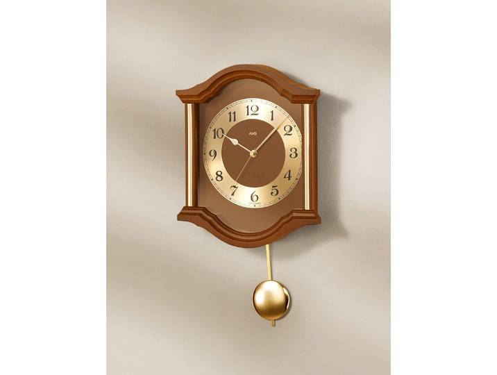 Wanduhr aus Holz, Eiche