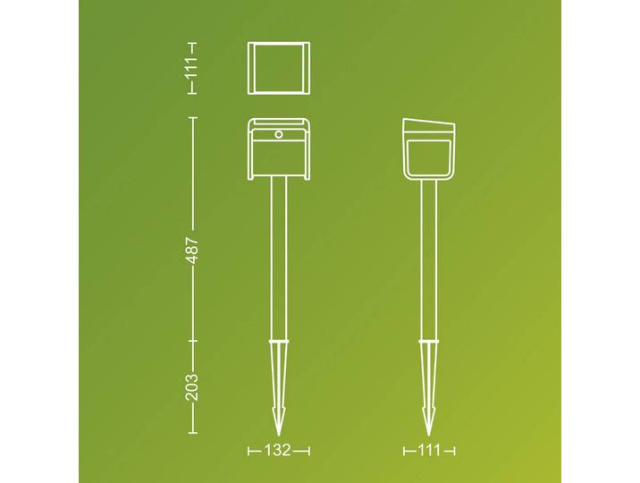 Philips LED-Solar-Erdspießleuchte Ezra UE, Kunststoff, IP44, schwarz, Kunststoff, Modern