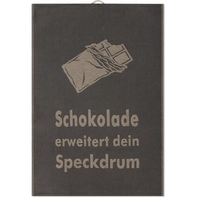 Geschirrtuch ROSS "Schokolade 3er-Pack", braun (anthrazit, beige), B:18cm H:4cm L:27cm T:4cm, 100% Baumwolle, Geschirrtücher, Geschirrtuch