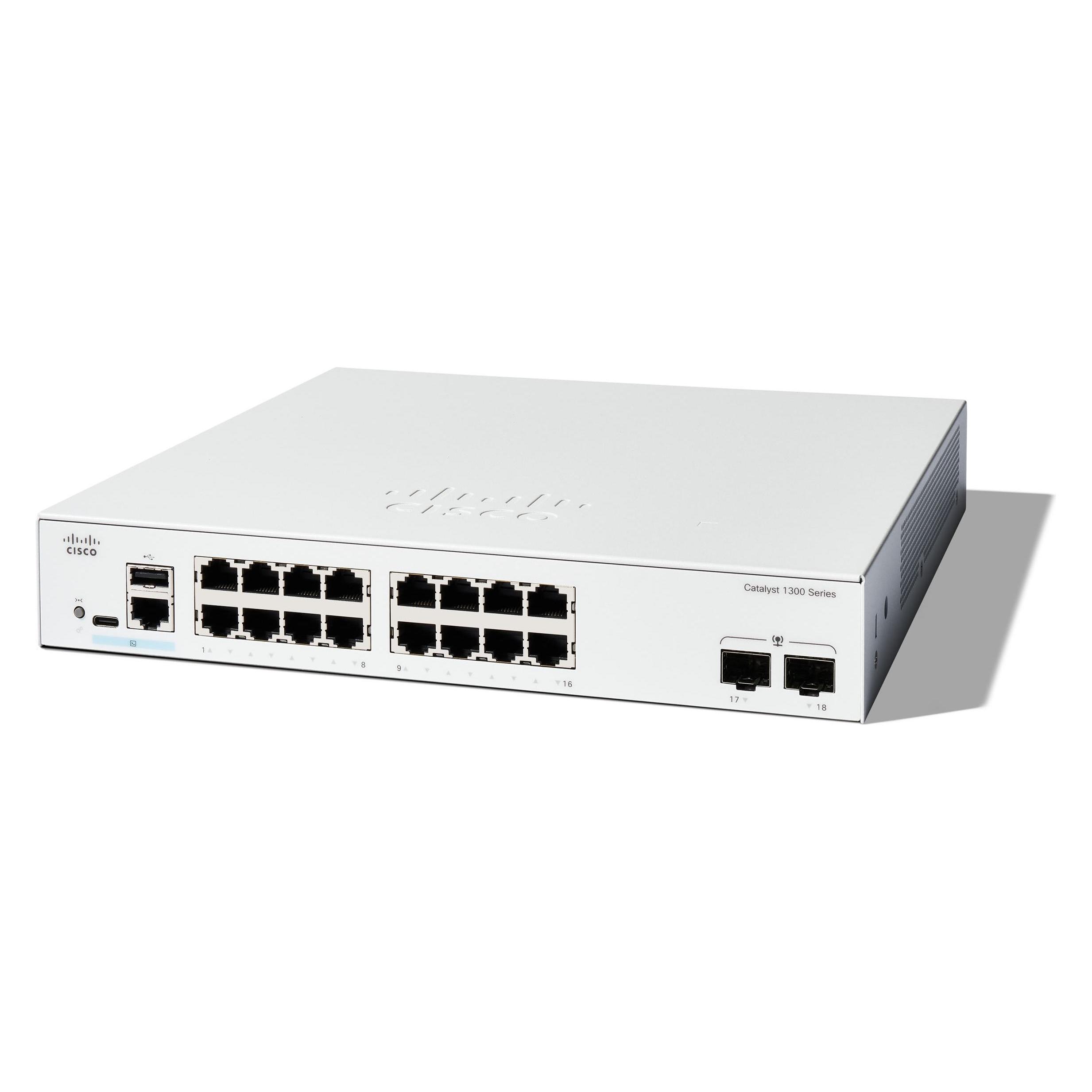 Cisco CATALYST 1300 16-PORT GE 2X1G (16 Ports) (C1300-16T-2G)