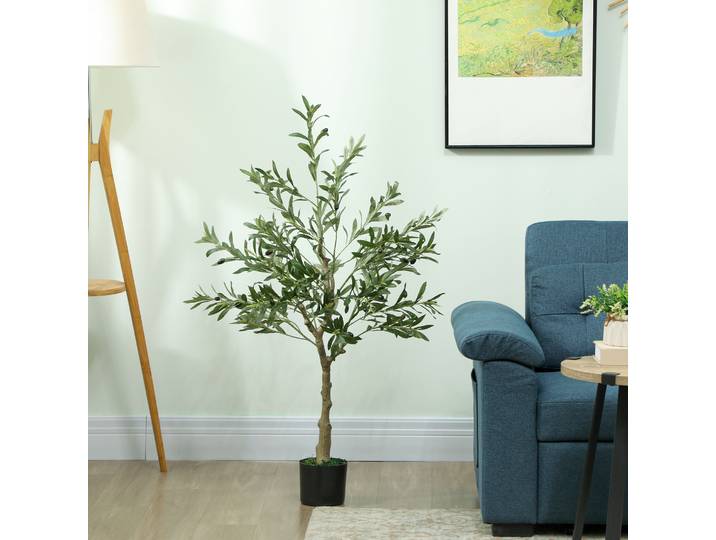 HOMCOM Olivier Artificiel 120cm Décoration Intérieur Maison/Bureau