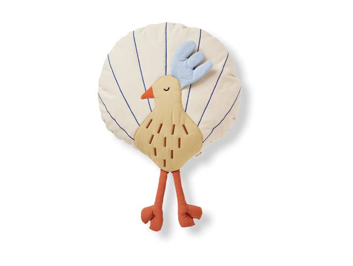Ferm Living Coussin Peacock Silver Fern-undyed