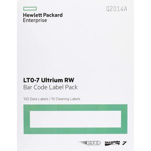 HPE Barcode-Etiketten Q2014A, LTO 7, Ultrium, 110 Etiketten, wiederbeschreibbar