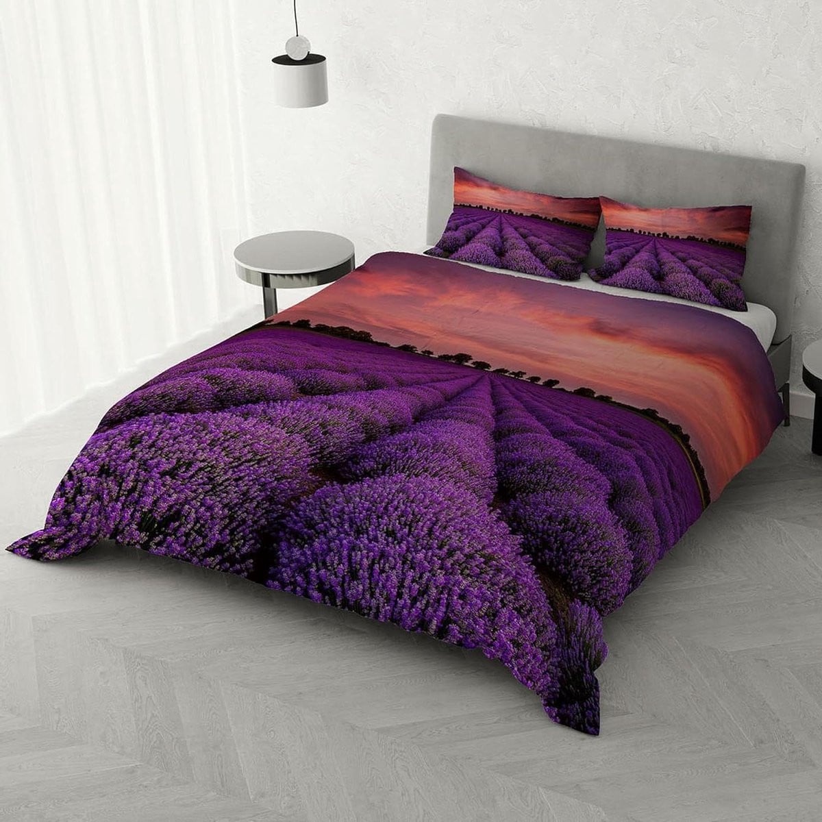 Lavendel Dekbedovertrek Set met Perzikhuid Behandeling - 200x250 cm