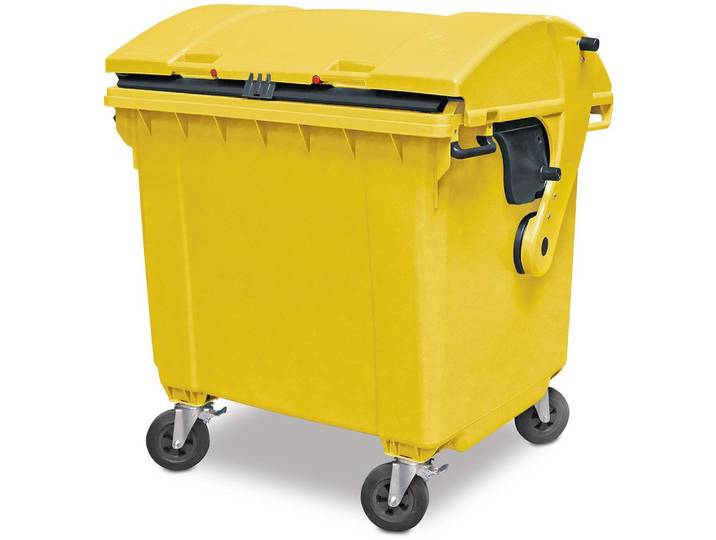 BRB-Lagertechnik Mülleimer 1100 Liter Großmüllbehälter/Müllcontainer nach EN 840, Müllcontainer aus Polyethylen (PE-HD)