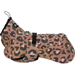 Paikka Visibility Lite Regenmantel für Hunde, brauner Panther-Print, 45 cm