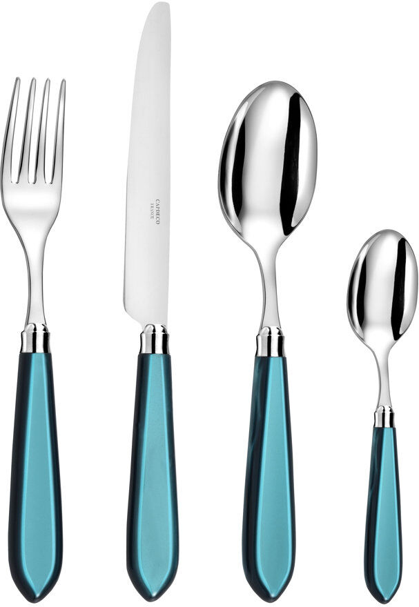 CAPDECO Owen 24 Piece Cutlery Set, Service for 6 Peacock Blue 24