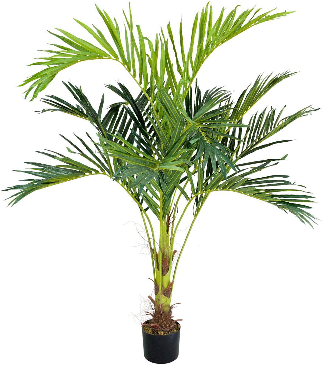 Decovego Grote kunstpalm Realistische arecapalm met pot Hoogte: 140 cm